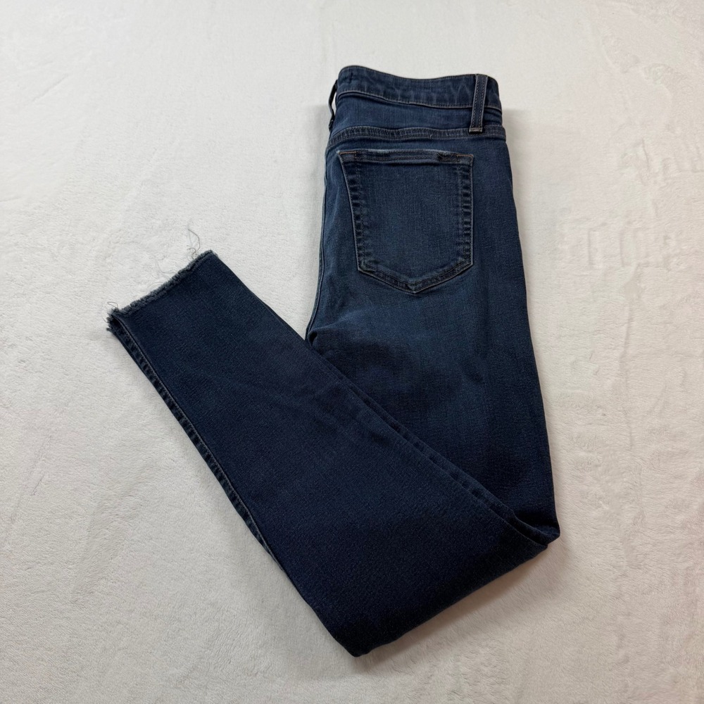 Joe's Jeans High Rise Skinny Ankle Womens 29 Dark Blue Good Raw Hem Formosa
